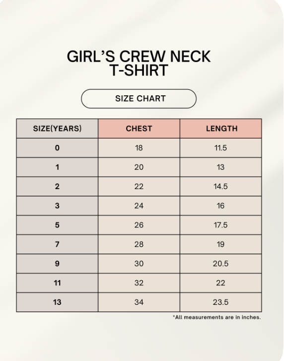 Girl's Crew Neck T-Shirt